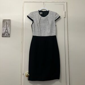 Hobbs London Work Dress Short Sleeve Black White US Size 6